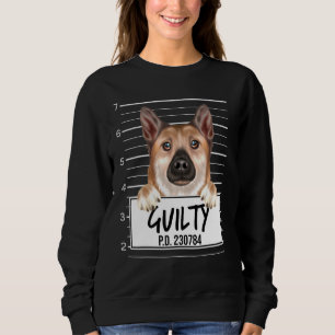 Norwegian Buhund Mugshot Guilty Dog Sweatshirt