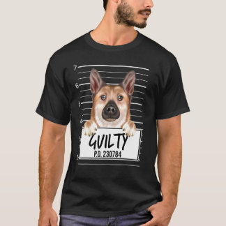 Norwegian Buhund Mugshot Guilty Dog T-Shirt