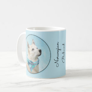 Norwegian Buhund Painting - Cute Original Dog Art Coffee Mug