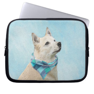 Norwegian Buhund Painting - Cute Original Dog Art Laptop Sleeve