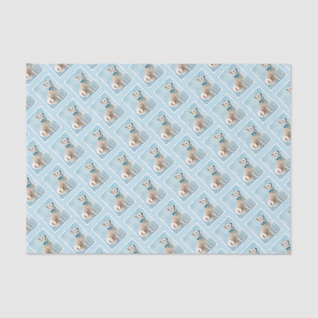 Norwegian Buhund Painting - Cute Original Dog Art Tissue Paper (Front)