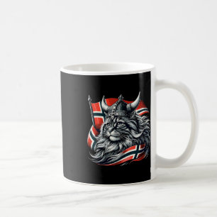 Norwegian Cat Viking Norway Flag Coffee Mug