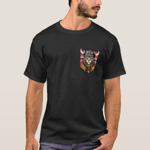 Norwegian Cat Viking Norway Flag Nordic Mythology T-Shirt