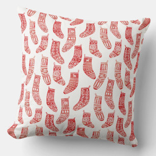 Norwegian Christmas Stockings Pattern Cushion