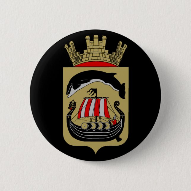 Norwegian Coat of Arms 6 Cm Round Badge (Front)