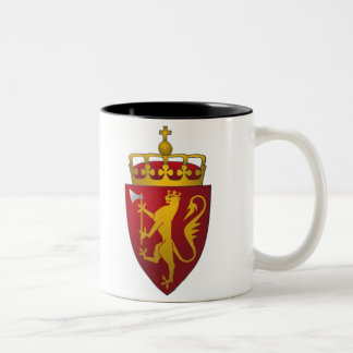 Norwegian Coat of Arms Lion in Red and Gold Two-Tone Coffee Mug