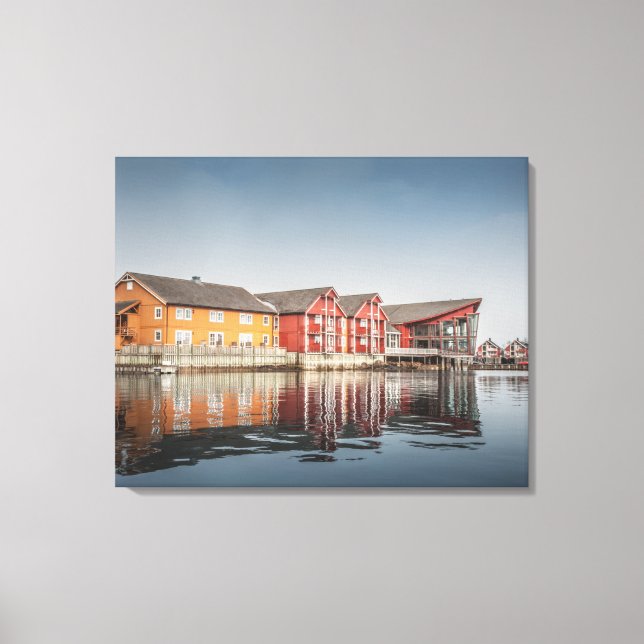 Norwegian Coloured Houses Canvas Print (Front)