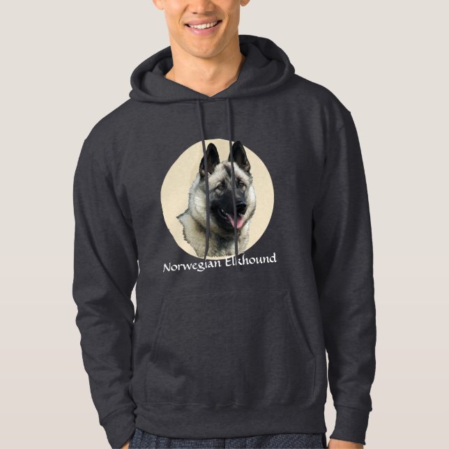 Norwegian Elkhound Art Hoodie (Front)