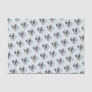 Norwegian Elkhound at Village Painting - Dog Art Tissue Paper