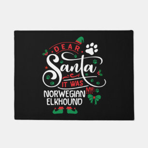 Norwegian Elkhound Dog Christmas Dog breed Doormat