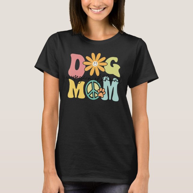 Norwegian Elkhound Groovy Dog Mum Women Pet T-Shirt (Front)