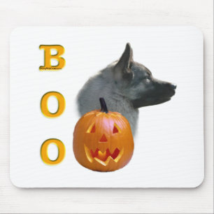 Norwegian Elkhound Halloween Boo Mouse Pad