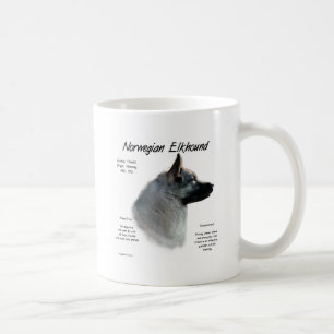 Norwegian Elkhound History Design Coffee Mug