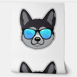 Norwegian Elkhound in Cool Sunglasses Classic T-Sh Wallpaper