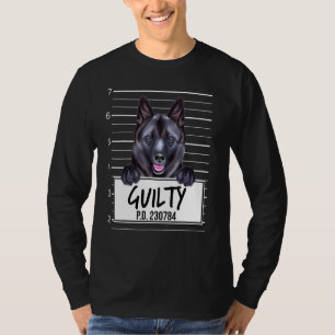 Norwegian Elkhound Mugshot Guilty Dog T-Shirt