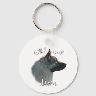 Norwegian Elkhound Mum 2 Key Ring