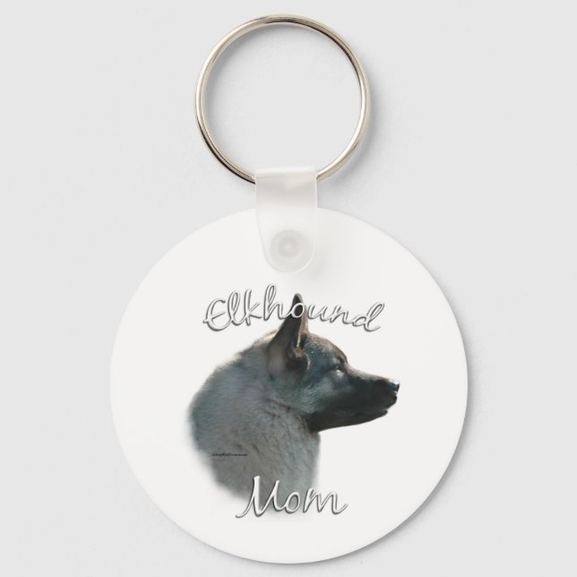 Norwegian Elkhound Mum 2 Key Ring (Front)