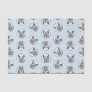 Norwegian Elkhound Painting Cute Original Dog Art Tissue Paper