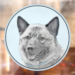 Norwegian Elkhound Painting - Original Dog Art