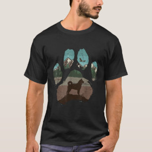 Norwegian Elkhound Paw Mum Dad Dog Lover Women T-Shirt