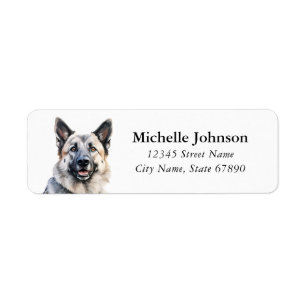 Norwegian Elkhound Return Address Labels