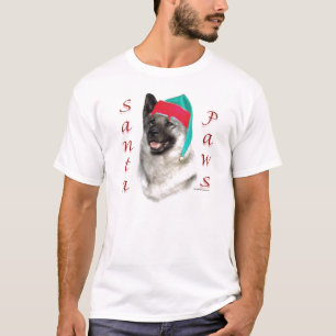 Norwegian Elkhound Santa Paws T-Shirt