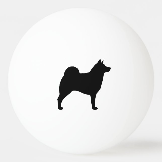 Norwegian Elkhound Silhouette Ping Pong Ball (Front)