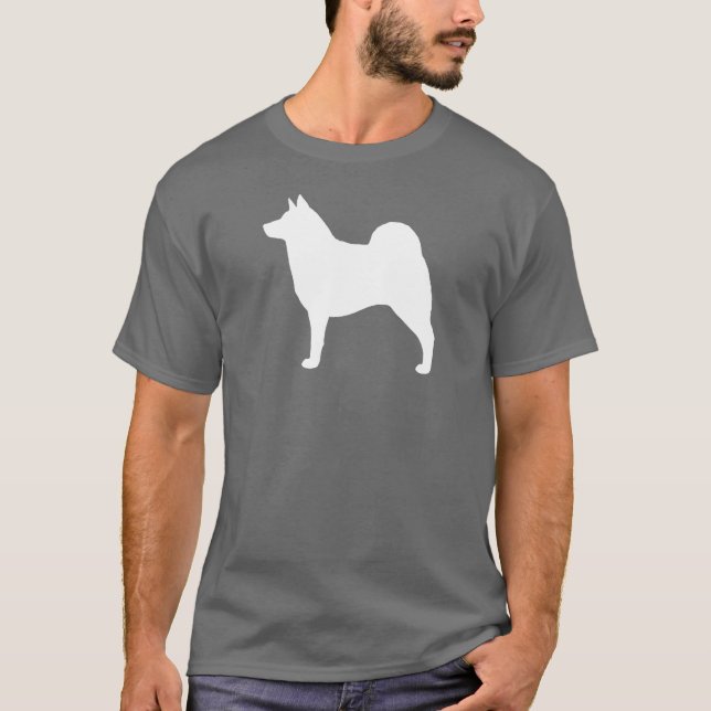 Norwegian Elkhound Silhouette T-Shirt (Front)