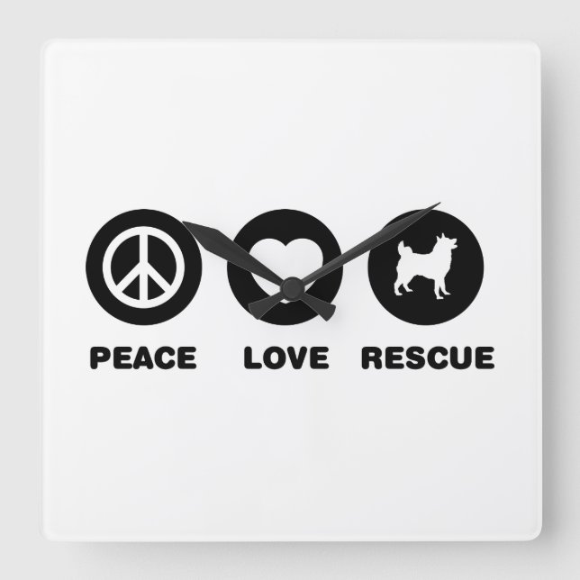 Norwegian Elkhound Square Wall Clock (Front)