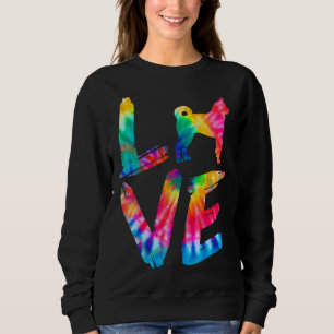 Norwegian Elkhound Tie Dye Love Dog Mum Dad Sweatshirt