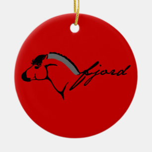 Norwegian Fjord Ceramic Tree Decoration