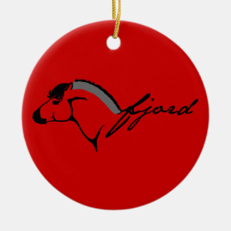 Norwegian Fjord Ceramic Tree Decoration