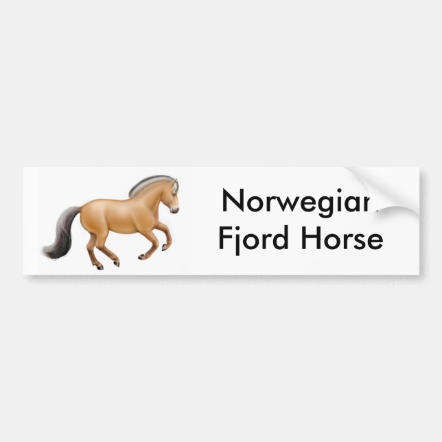 Norwegian Fjord Horse Bumper Sticker (Front)