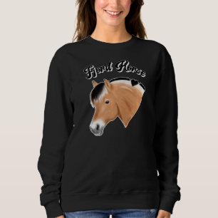 Norwegian Fjord Horse For Horses Dark Rider Sweatshirt