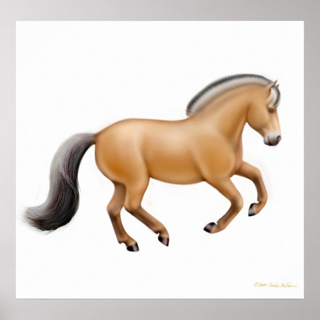 Norwegian Fjord Horse Print (Front)