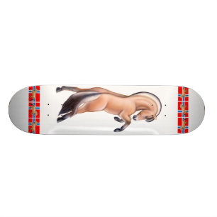 Norwegian Fjord Horse Rearing Skateboard