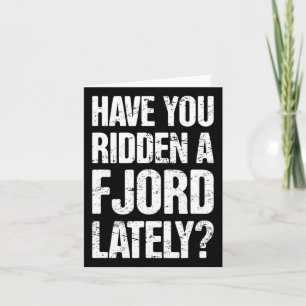 Norwegian Fjord Horseback Riding Fjord  Card
