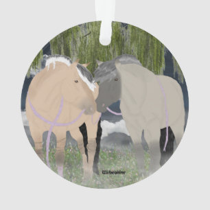 Norwegian Fjord Horses Ornament