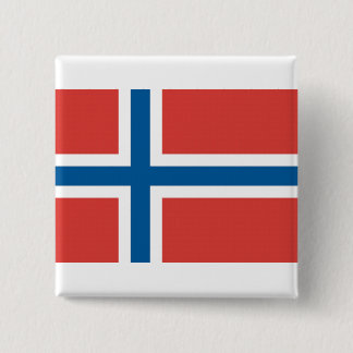 Norwegian Flag 15 Cm Square Badge