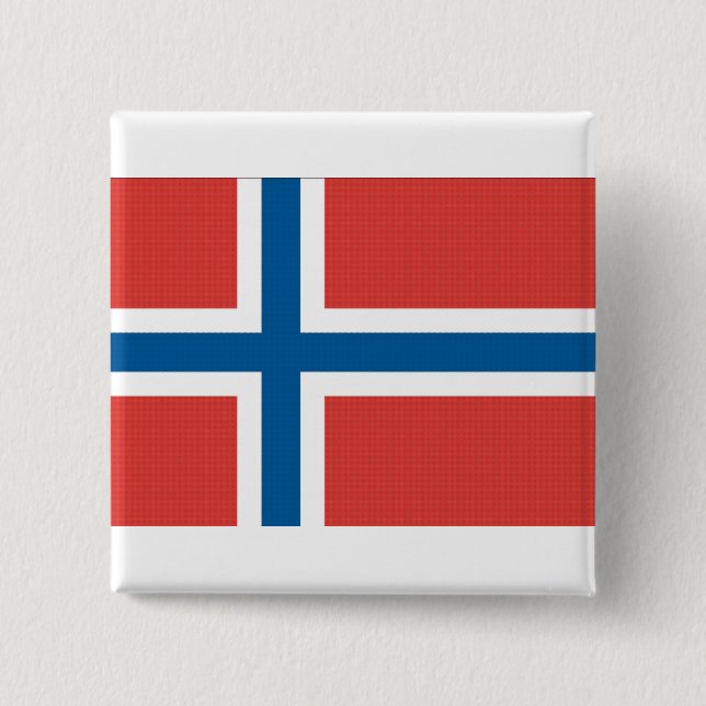 Norwegian Flag 15 Cm Square Badge (Front)