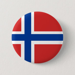 Norwegian Flag 6 Cm Round Badge