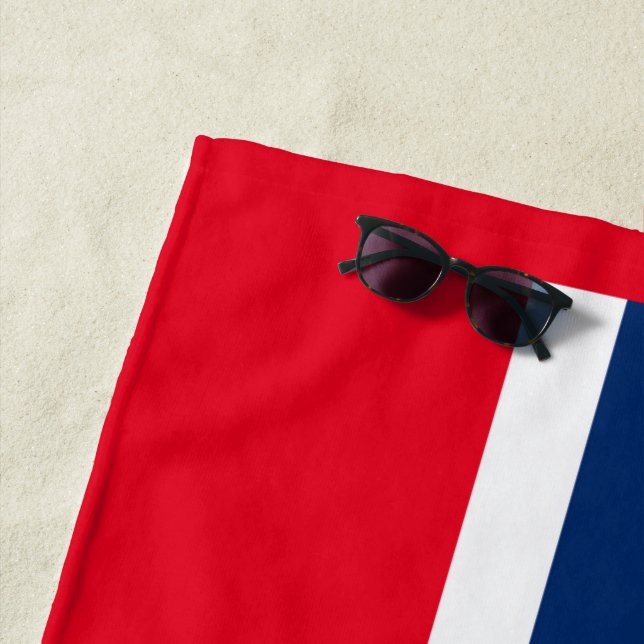 Norwegian flag beach towel (In Situ)