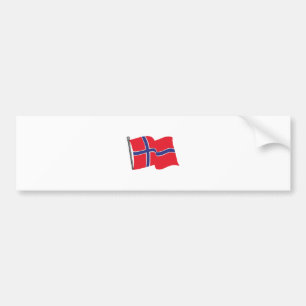 Norwegian Flag Bumper Sticker