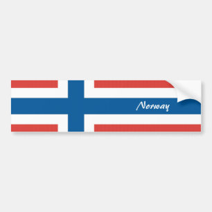 Norwegian Flag Bumper Sticker