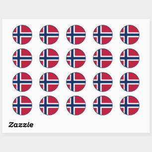 Norwegian Flag Classic Round Sticker