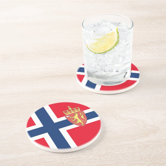 Norwegian flag coaster (Side)