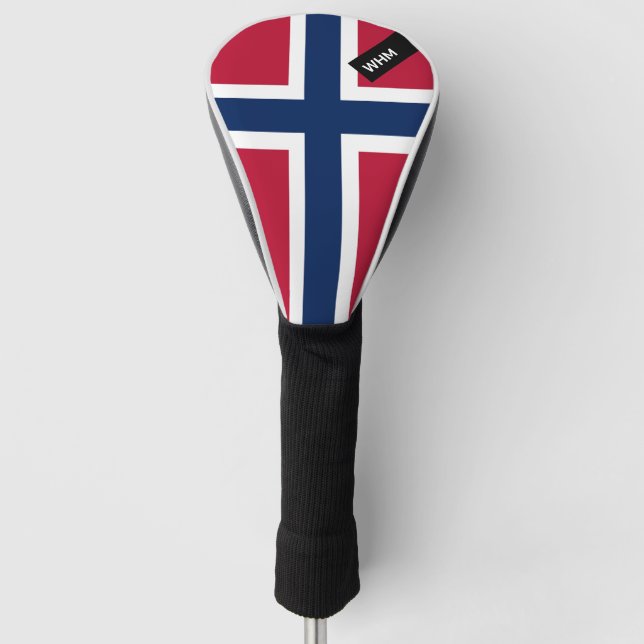 Norwegian Flag - Custom Golf Club Head Cover (Front)