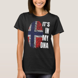 Norwegian Flag Dna Fingerprint Norway T-Shirt