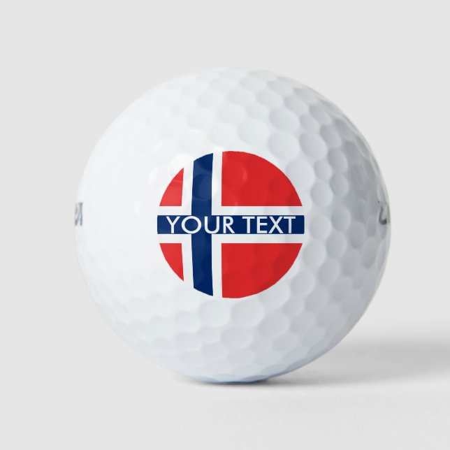 Norwegian flag golf ball set for Norway (Front)