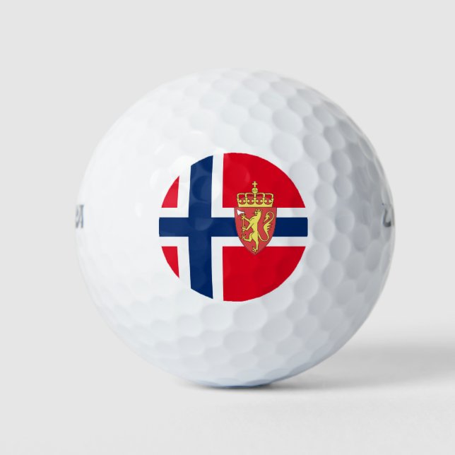 Norwegian flag golf balls (Front)